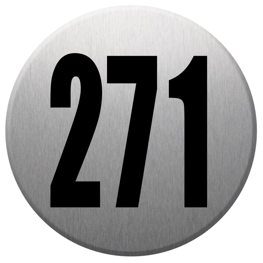 numéroderue271 - gris brossé 10x10cm - Sticker/autocollant