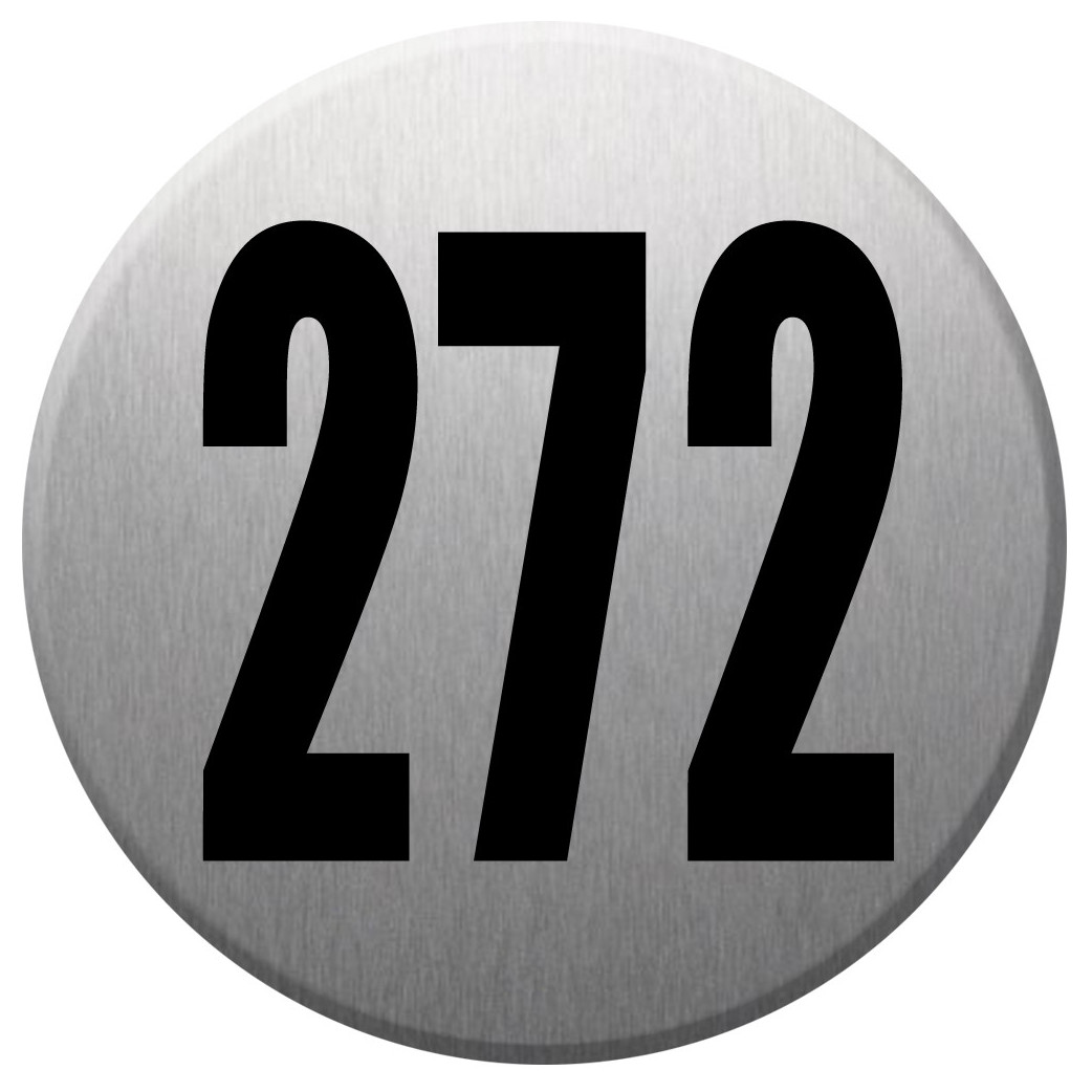 numéroderue272 - gris brossé 10x10cm - Sticker/autocollant