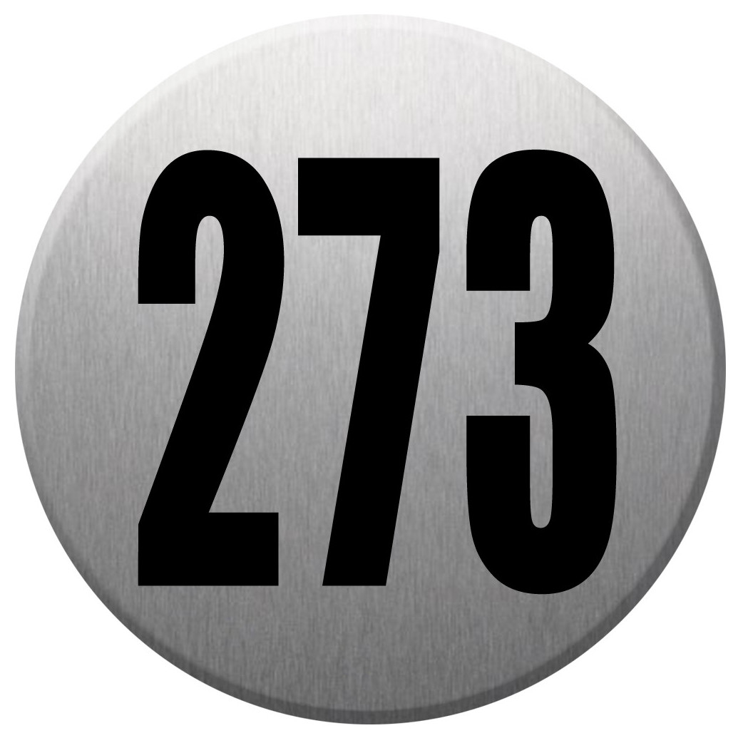 numéroderue273 - gris brossé 10x10cm - Sticker/autocollant