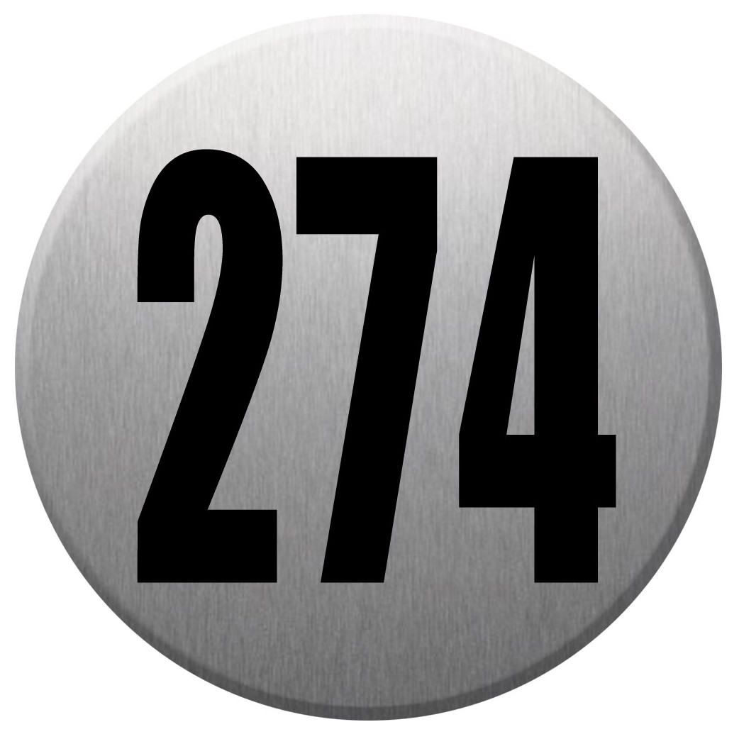 numéroderue274 - gris brossé 10x10cm - Sticker/autocollant