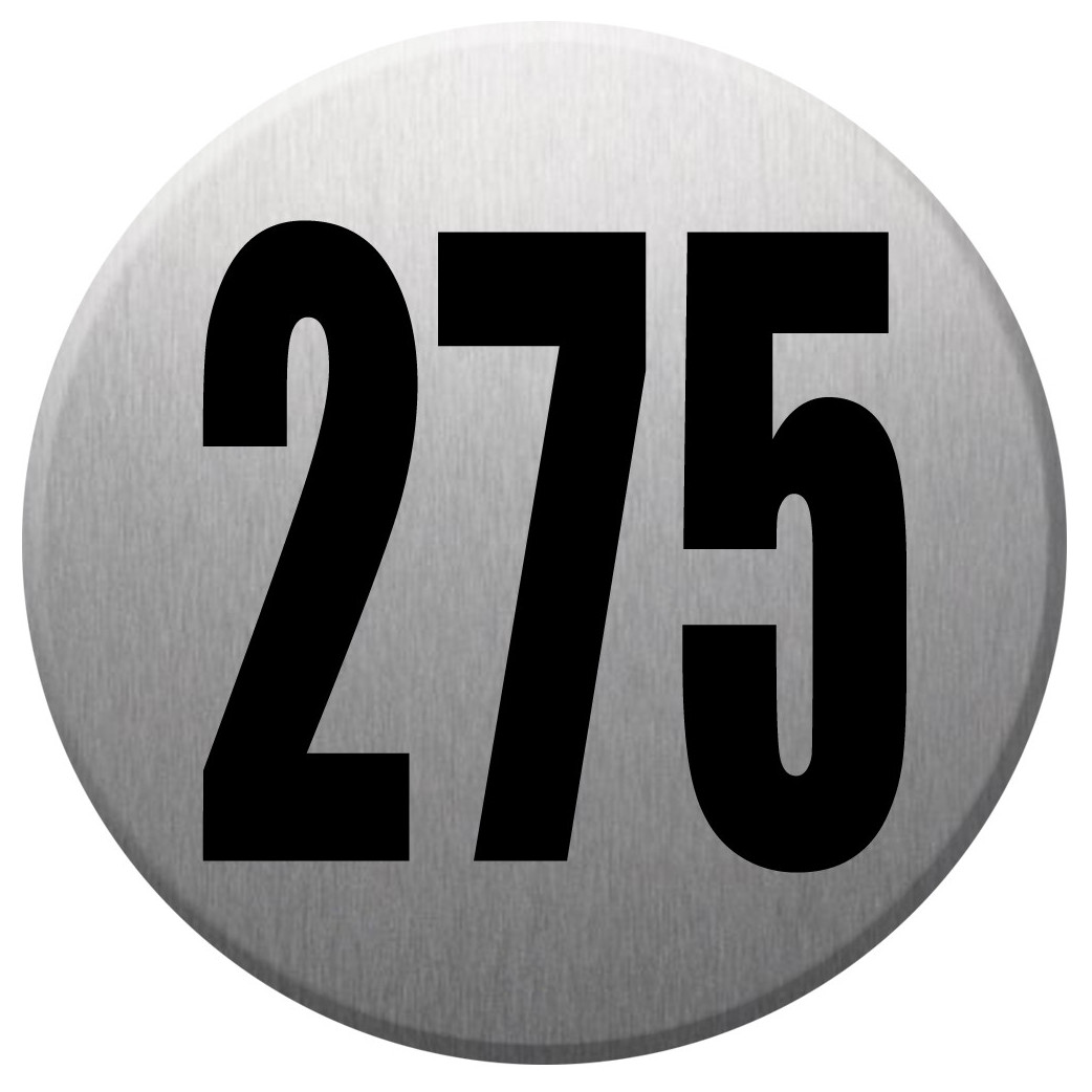 numéroderue275 - gris brossé 10x10cm - Sticker/autocollant