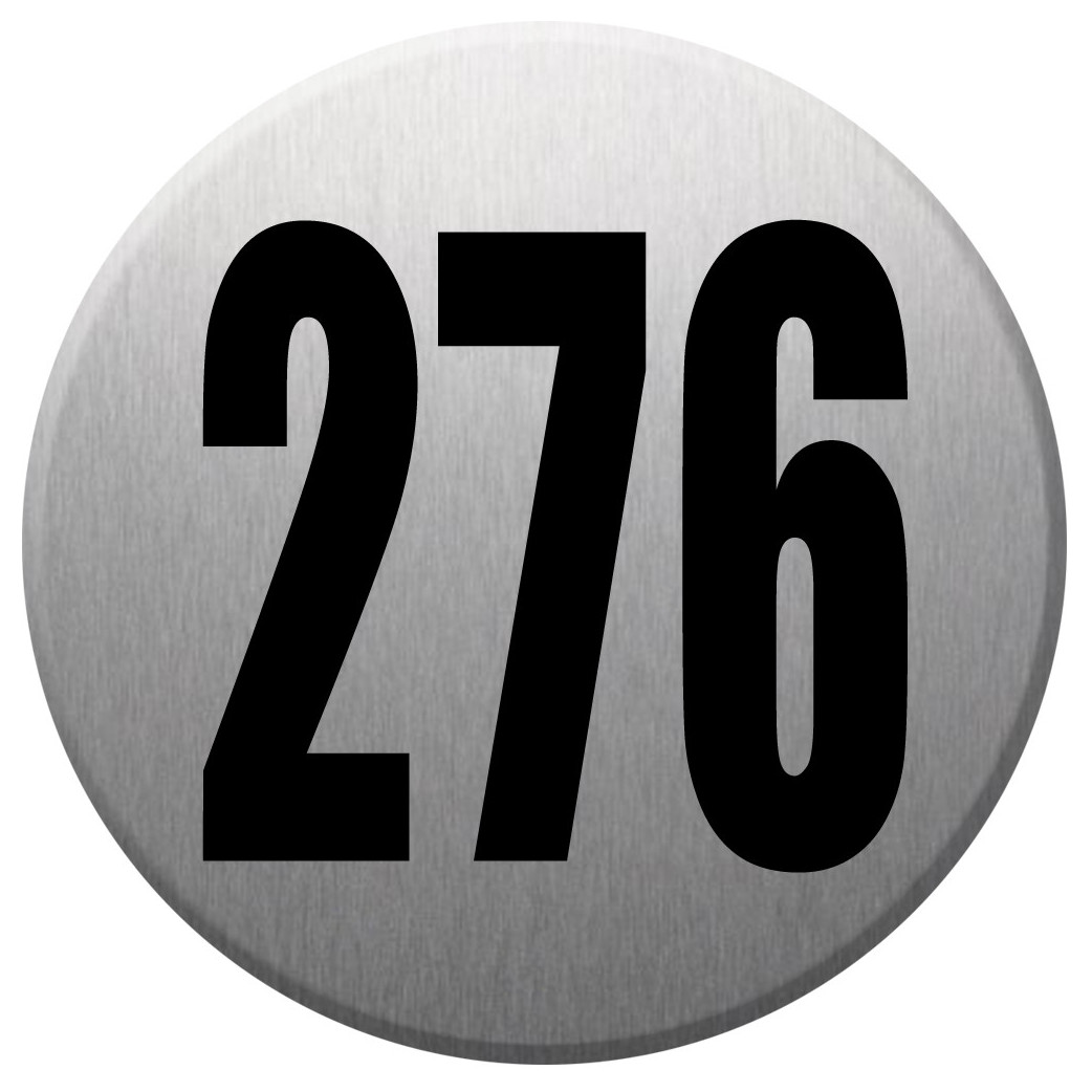 numéroderue276 - gris brossé 10x10cm - Sticker/autocollant