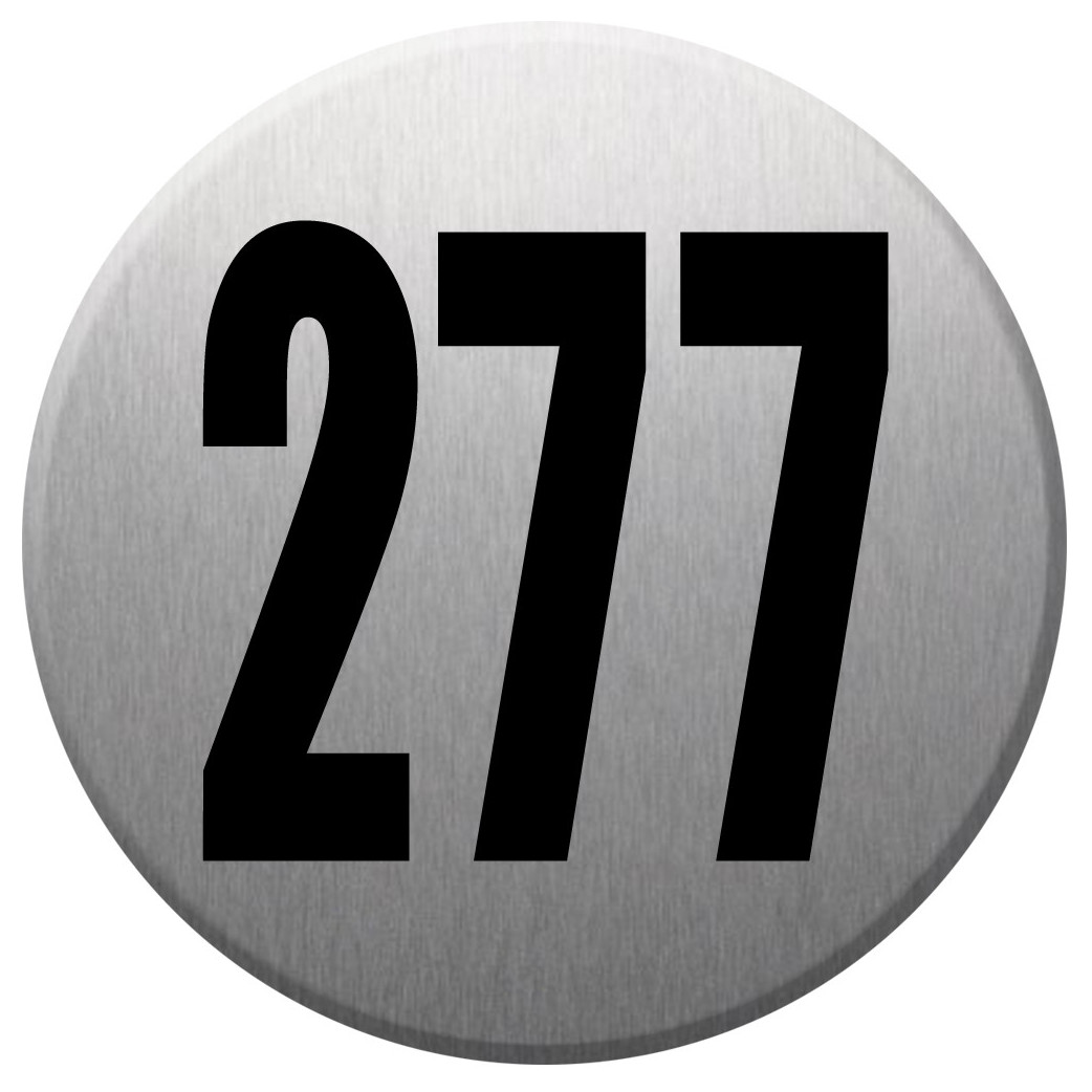 numéroderue277 - gris brossé 10x10cm - Sticker/autocollant