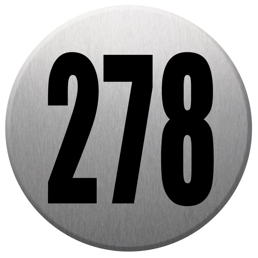 numéroderue278 - gris brossé 10x10cm - Sticker/autocollant