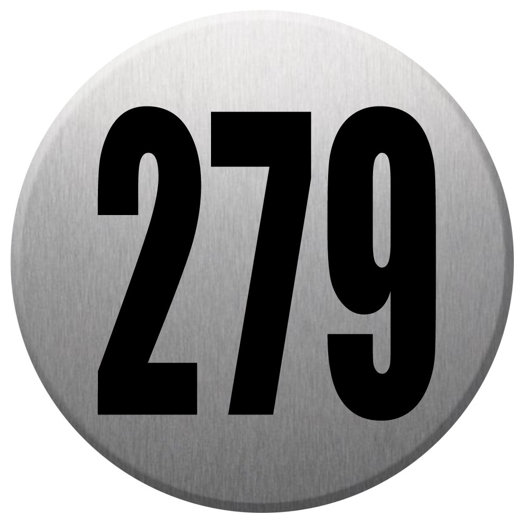 numéroderue279 - gris brossé 10x10cm - Sticker/autocollant