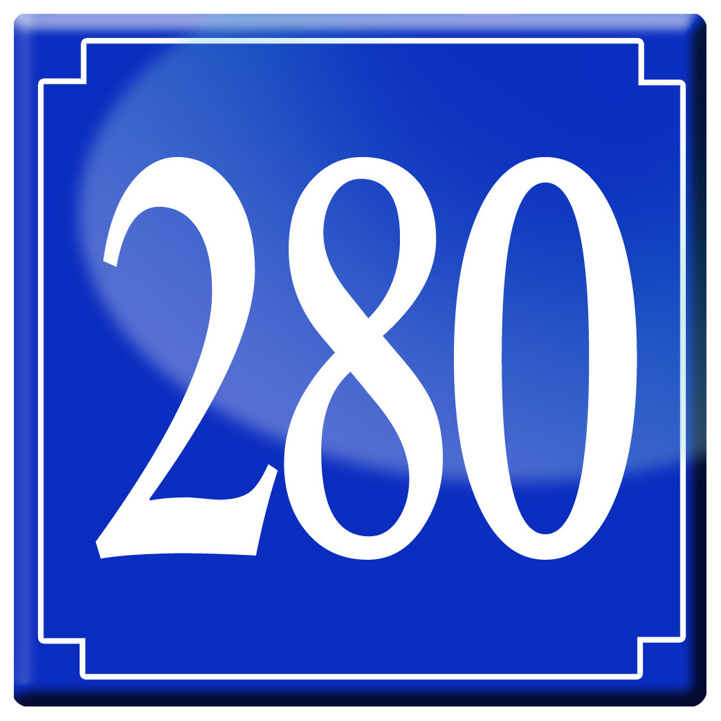 numéroderue280 - classique 10x10cm - Sticker/autocollant