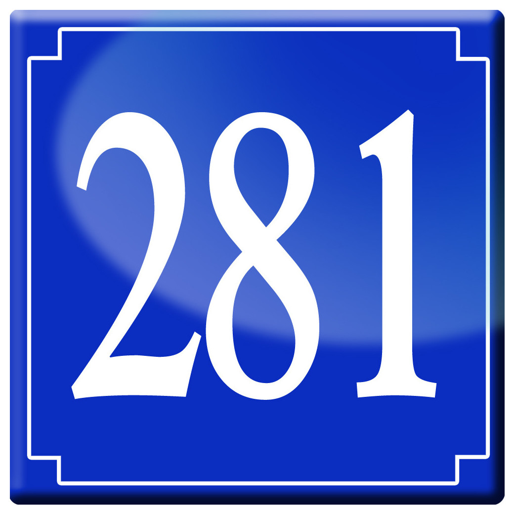 numéroderue281 - classique 10x10cm - Sticker/autocollant