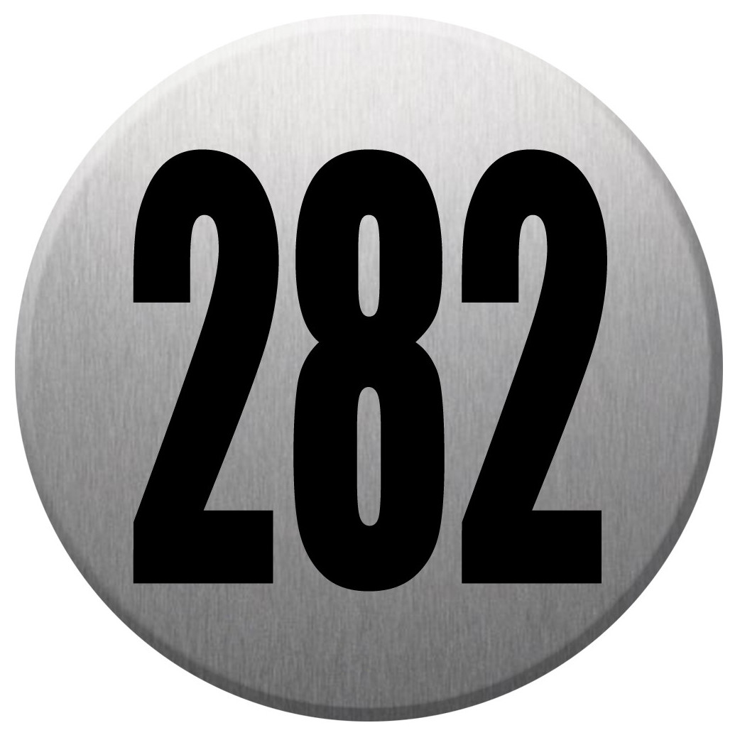 numéroderue282 - gris brossé 10x10cm - Sticker/autocollant