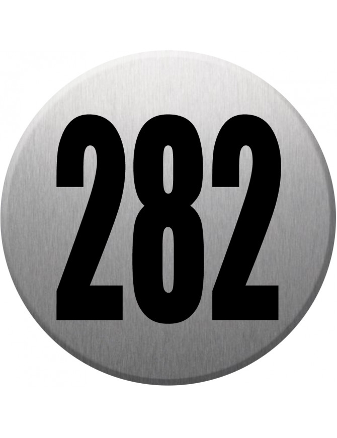 numéroderue282 - gris brossé 10x10cm - Sticker/autocollant numéroderue282 - gris brossé 10x10cm - Sticker/autocollant