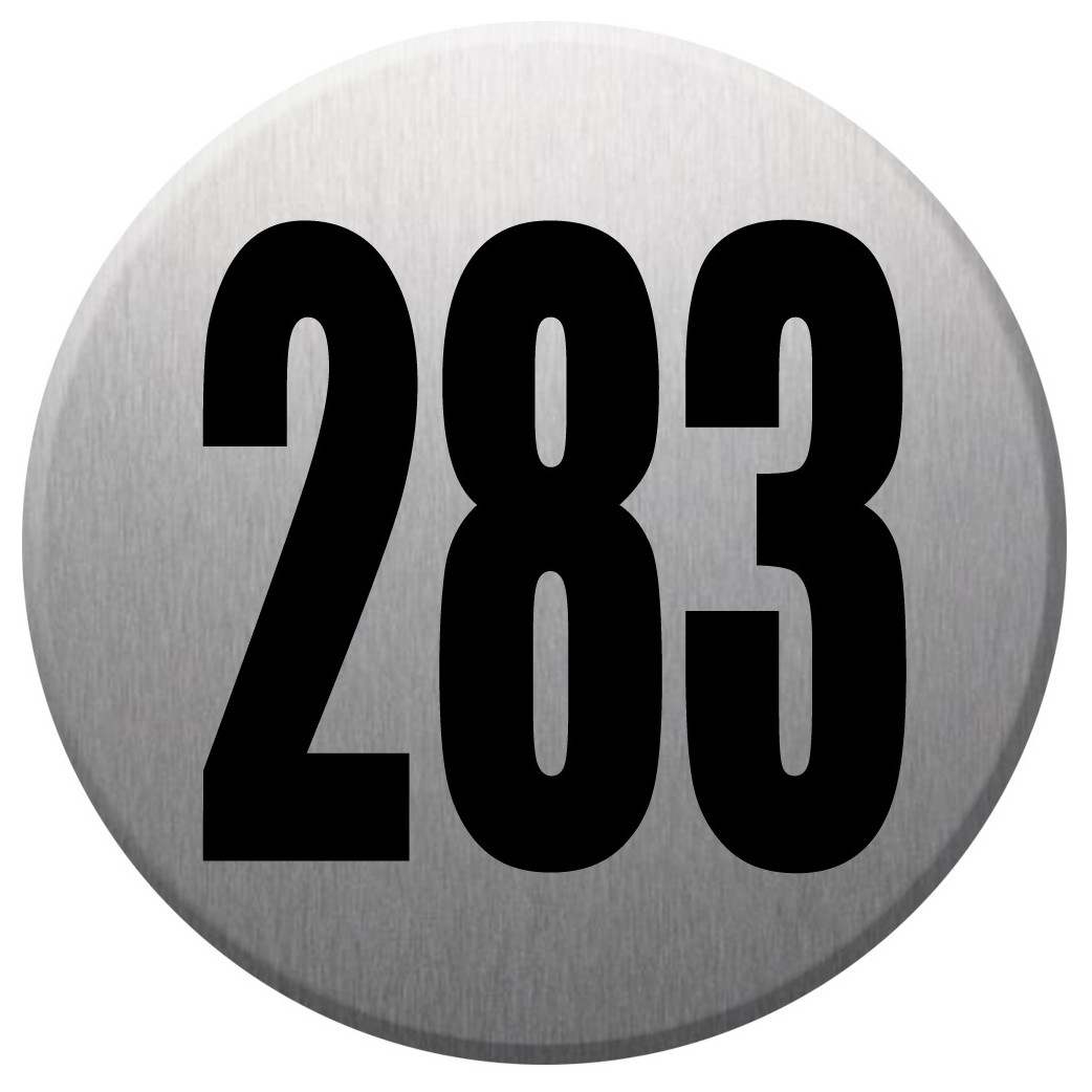 numéroderue283 - gris brossé 10x10cm - Sticker/autocollant