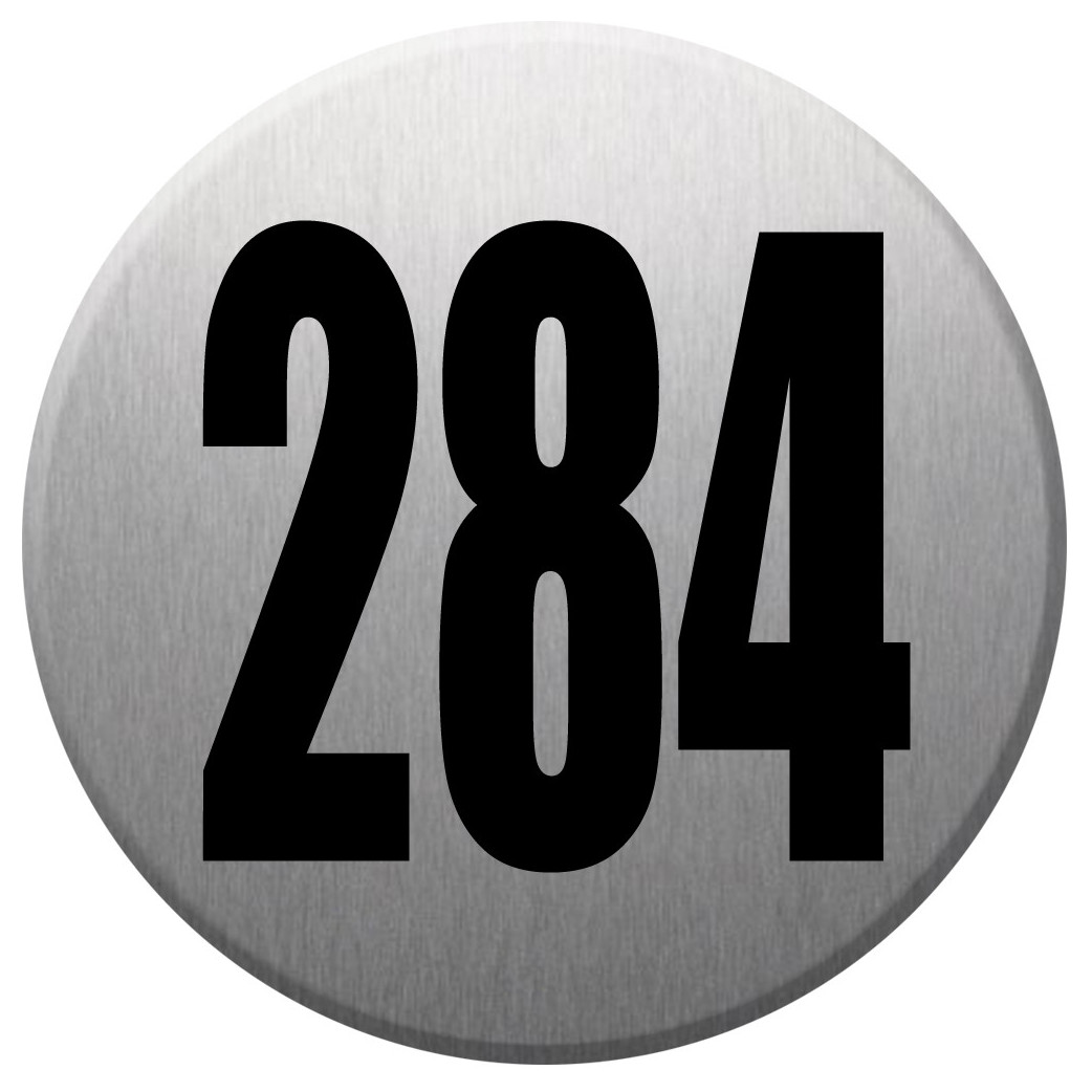 numéroderue284 - gris brossé 10x10cm - Sticker/autocollant