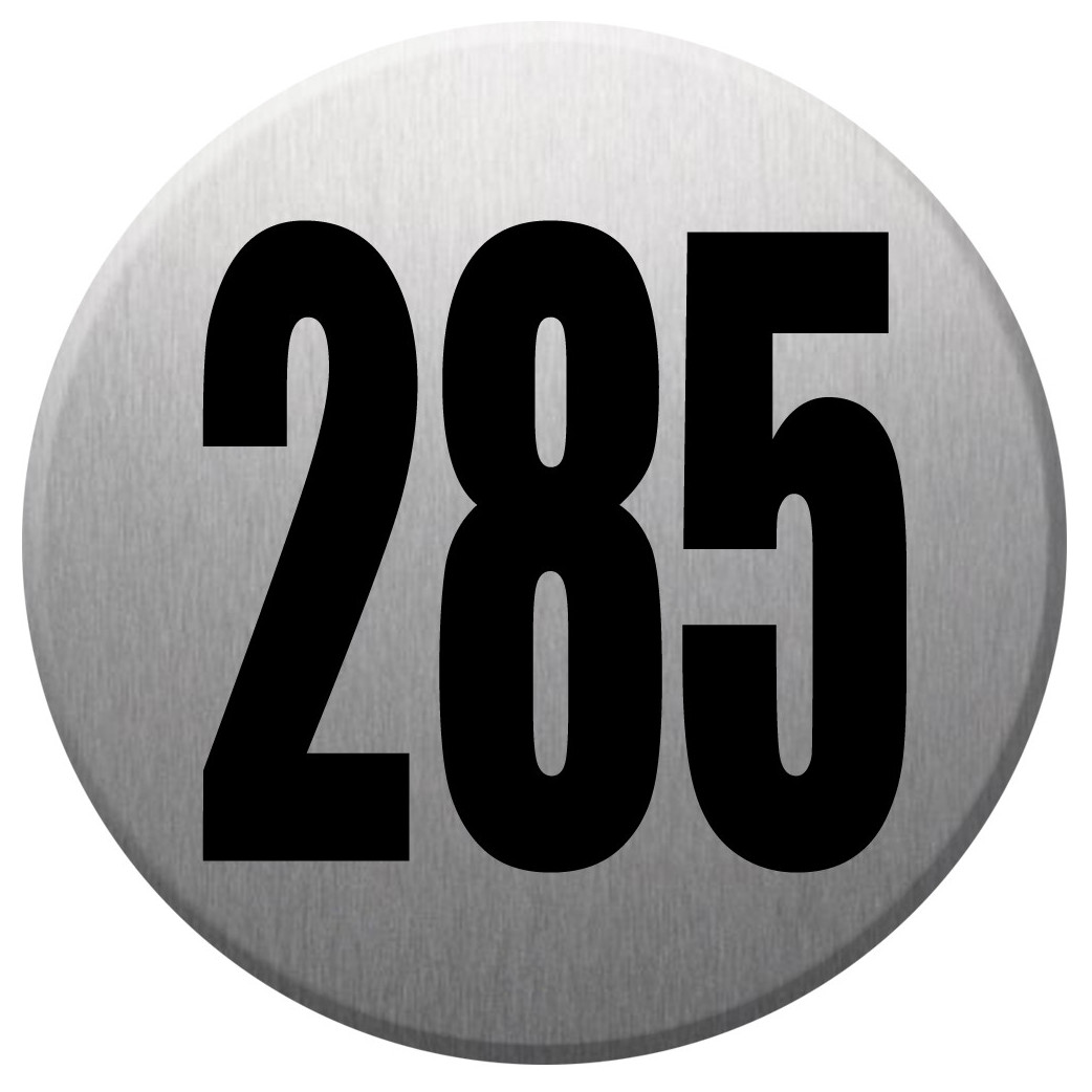 numéroderue285 - gris brossé 10x10cm - Sticker/autocollant