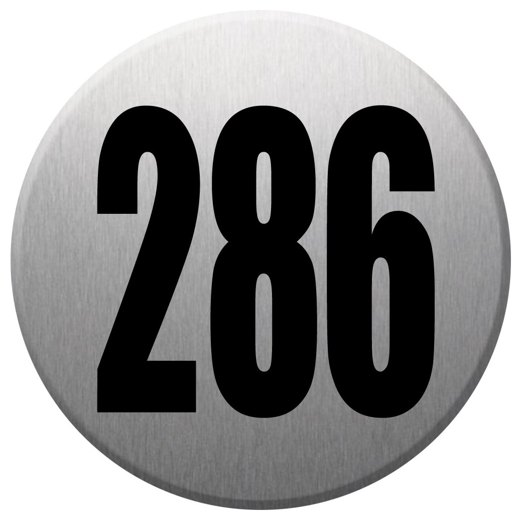 numéroderue286 - gris brossé 10x10cm - Sticker/autocollant