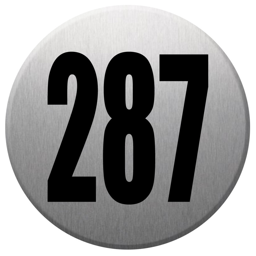 numéroderue287 - gris brossé 10x10cm - Sticker/autocollant