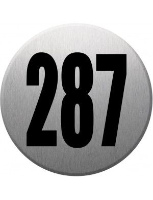 numéroderue287 - gris brossé 10x10cm - Sticker/autocollant