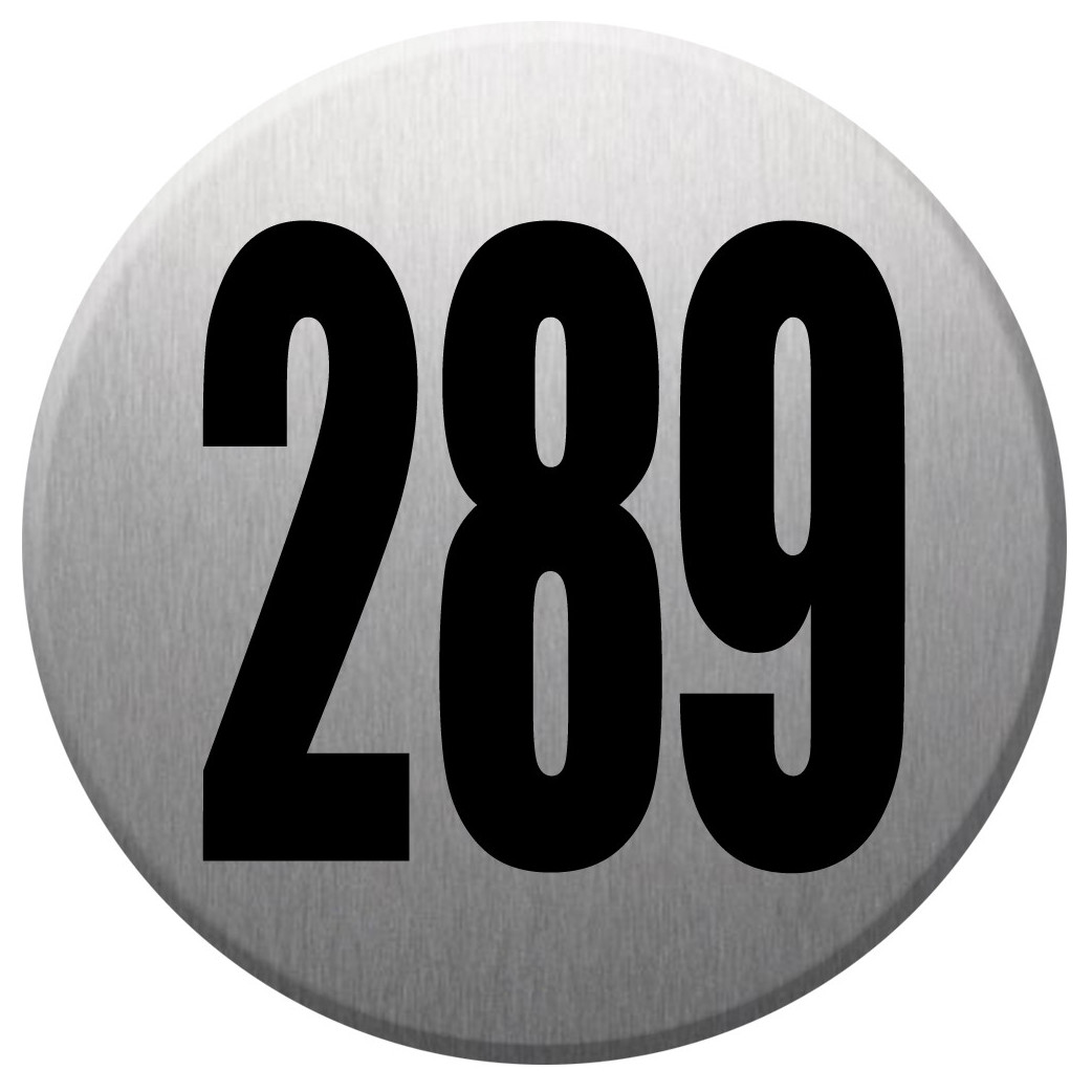 numéroderue289 - gris brossé 10x10cm - Sticker/autocollant