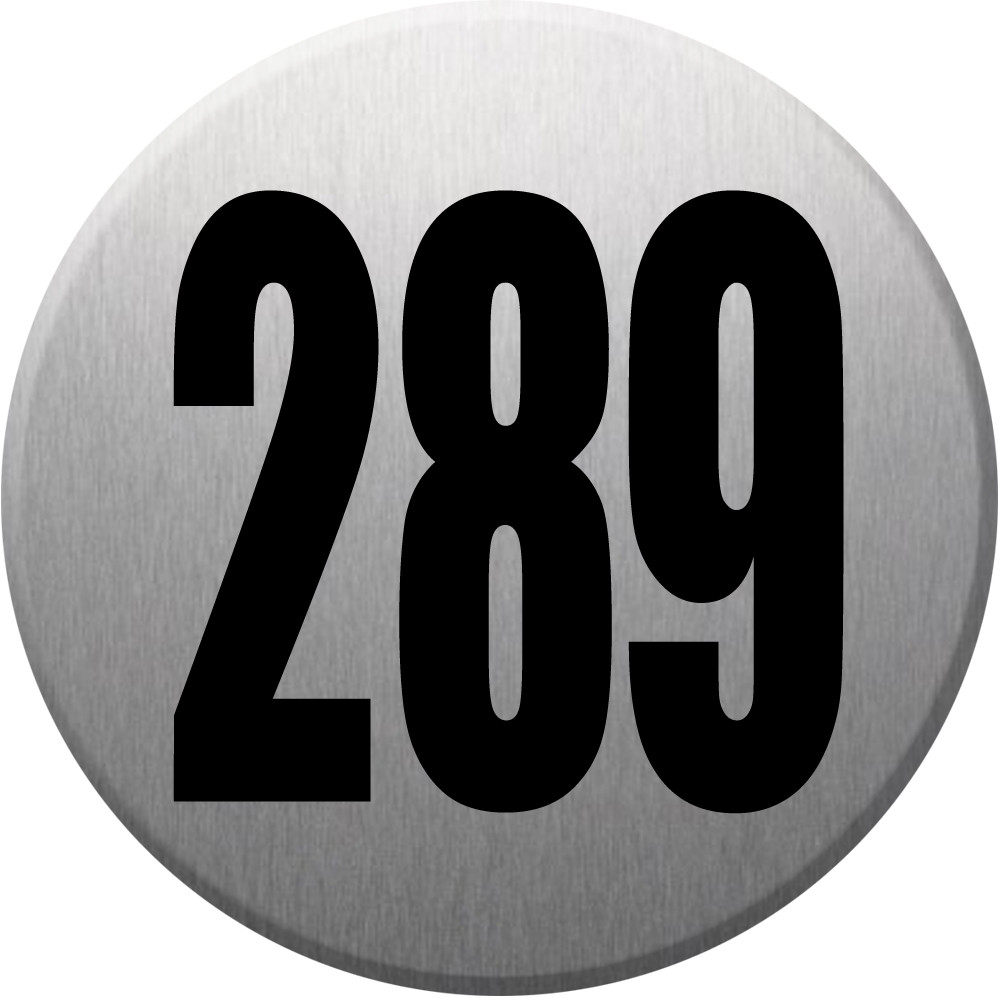 numéroderue289 - gris brossé 10x10cm - Sticker/autocollant