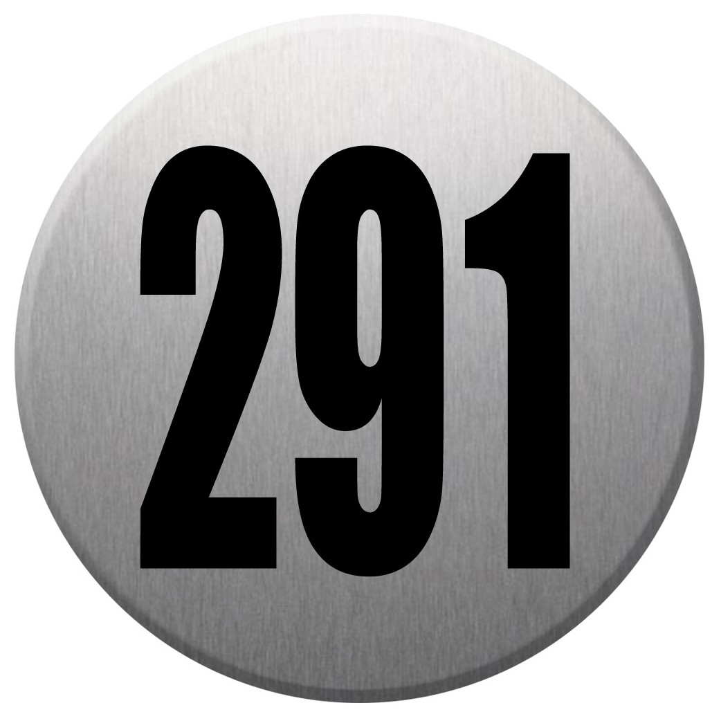 numéroderue291 - gris brossé 10x10cm - Sticker/autocollant