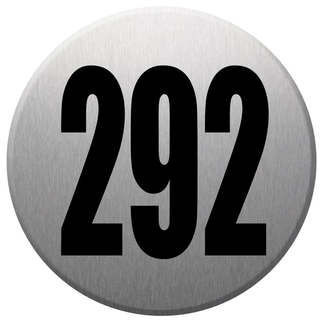 numéroderue292 - gris brossé 10x10cm - Sticker/autocollant