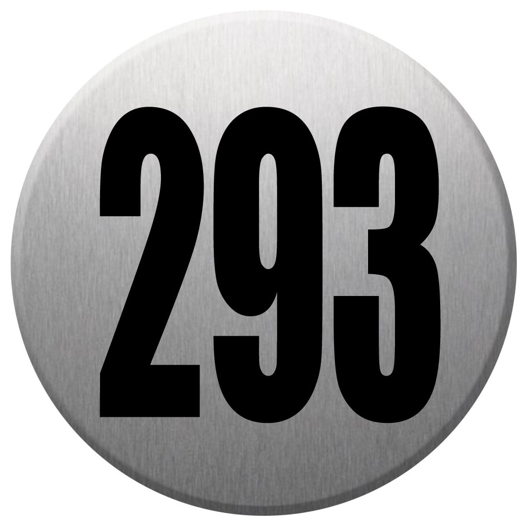 numéroderue293 - gris brossé 10x10cm - Sticker/autocollant