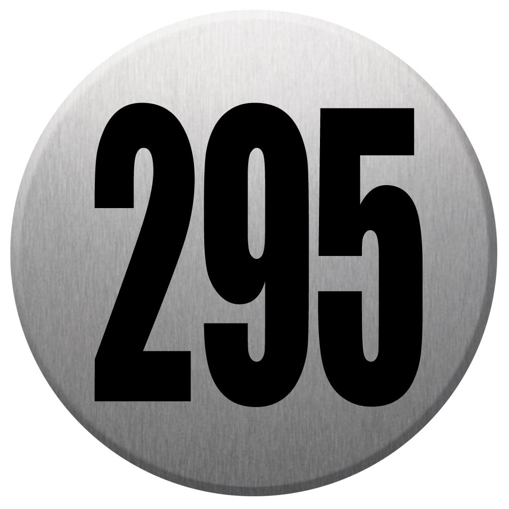 numéroderue295 - gris brossé 10x10cm - Sticker/autocollant