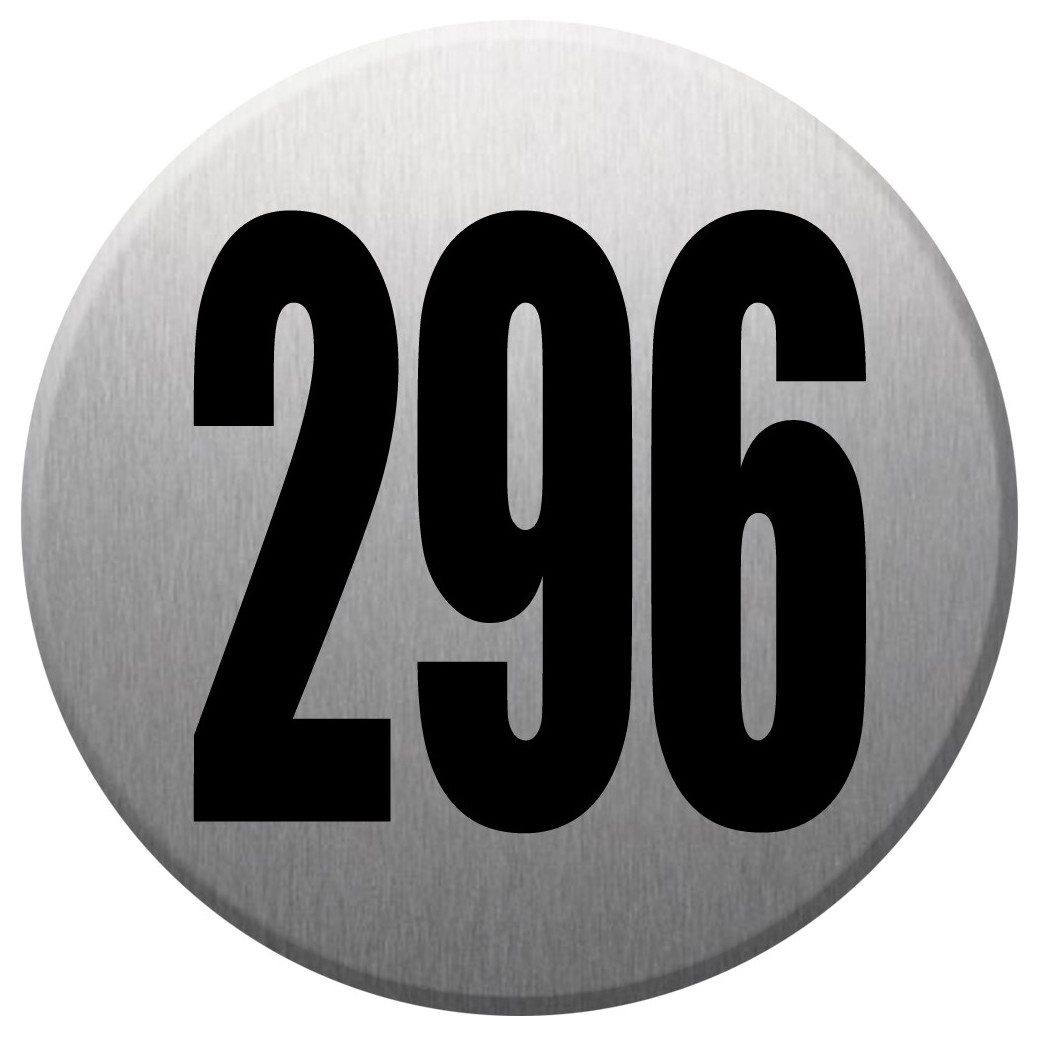 numéroderue296 - gris brossé 10x10cm - Sticker/autocollant