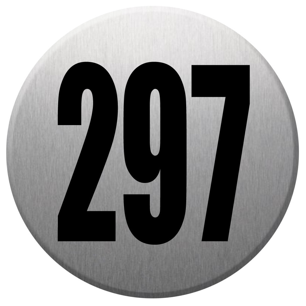 numéroderue297 - gris brossé 10x10cm - Sticker/autocollant