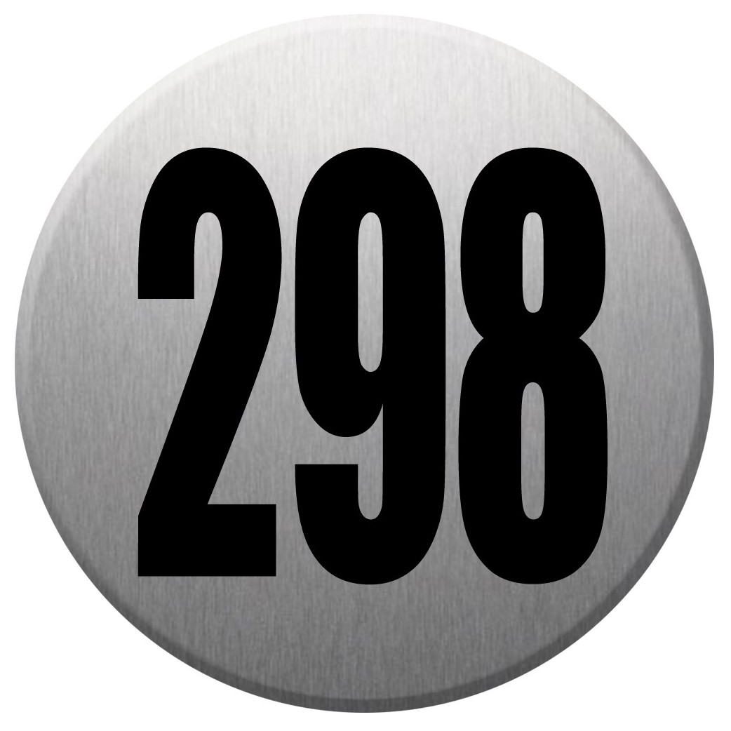 numéroderue298 - gris brossé 10x10cm - Sticker/autocollant