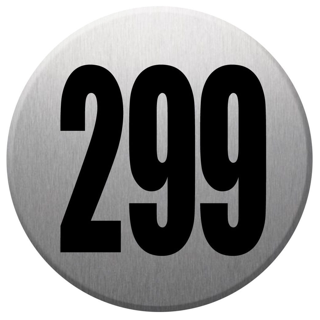 numéroderue299 - gris brossé 10x10cm - Sticker/autocollant