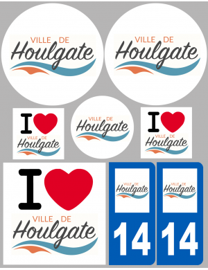 Houlgate - 8 autocollants variés - Sticker/autocollant