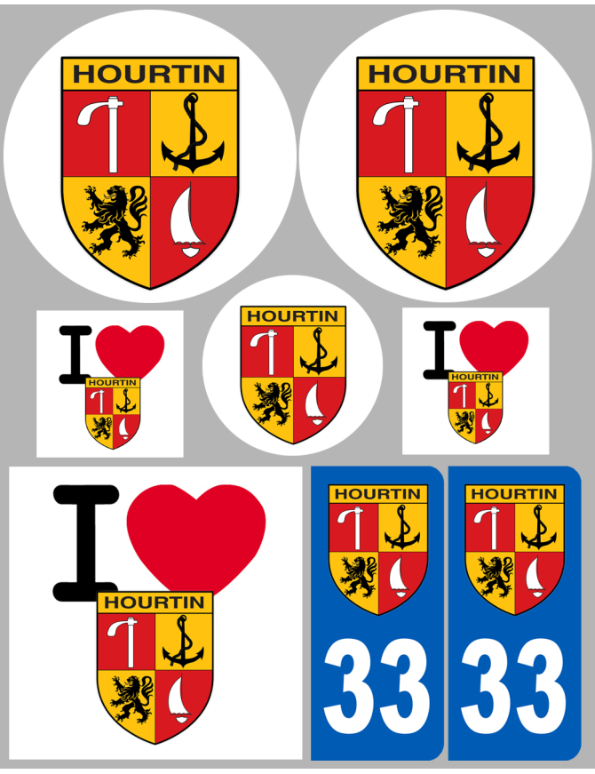 Pack De 8 Autocollants Décoratifs - Département 53 Mayenne | Stickers Personnalisés France