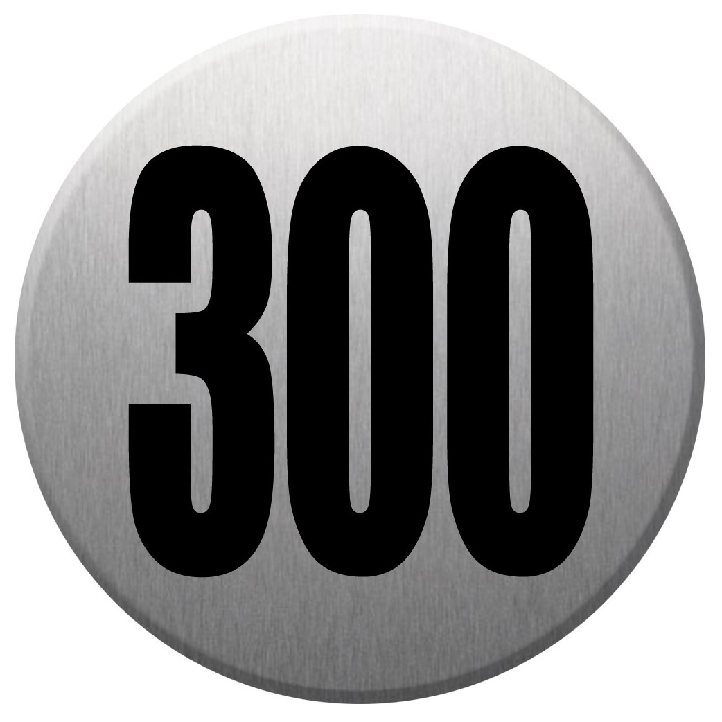 numéroderue300 - gris brossé 10x10cm - Sticker/autocollant