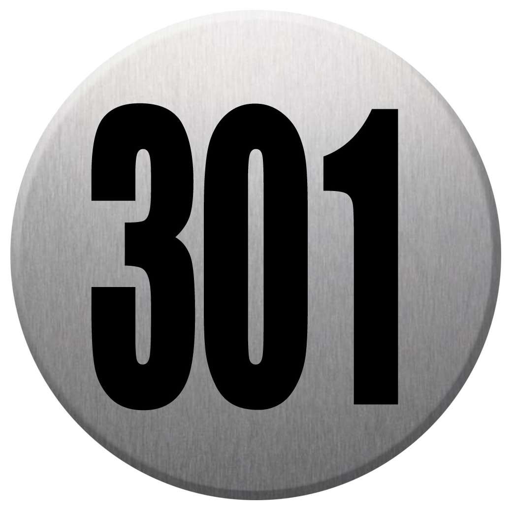 numéroderue301 - gris brossé 10x10cm - Sticker/autocollant