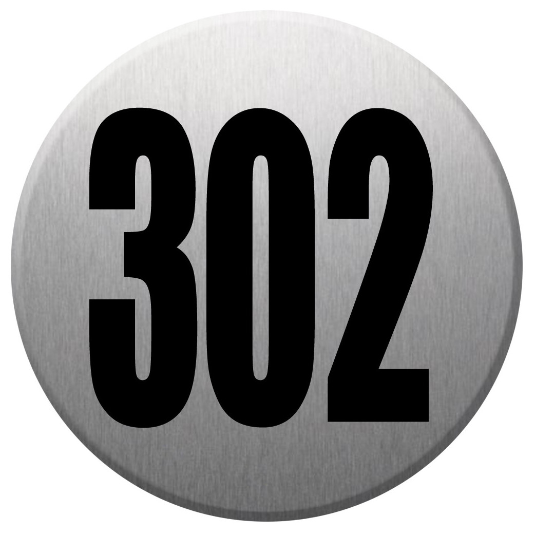 numéroderue302 - gris brossé 10x10cm - Sticker/autocollant