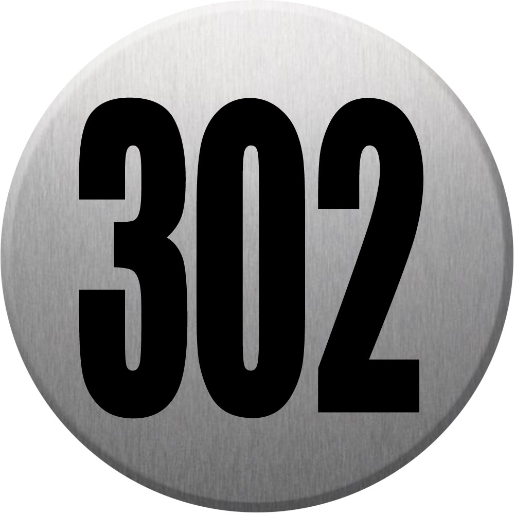 numéroderue302 - gris brossé 10x10cm - Sticker/autocollant