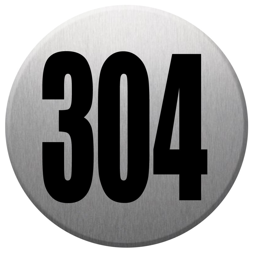 numéroderue304 - gris brossé 10x10cm - Sticker/autocollant