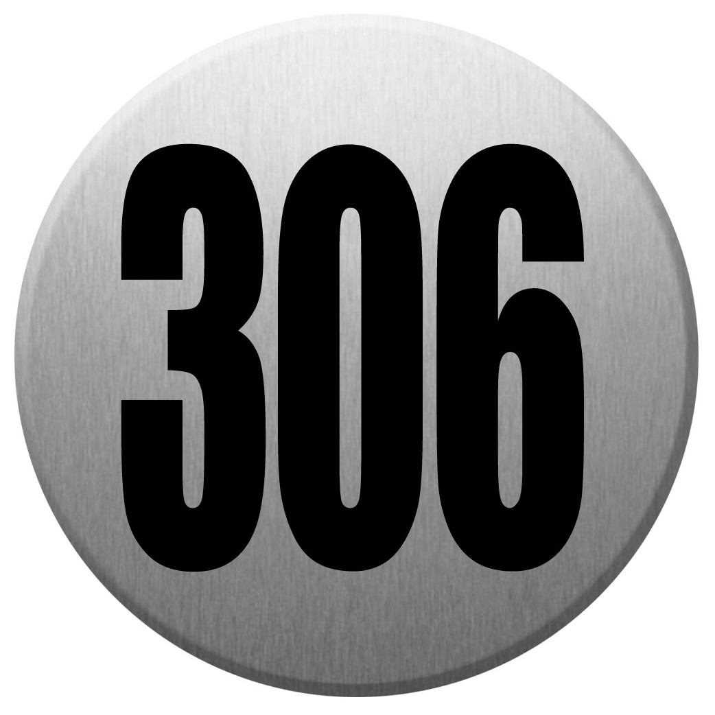 numéroderue306 - gris brossé 10x10cm - Sticker/autocollant