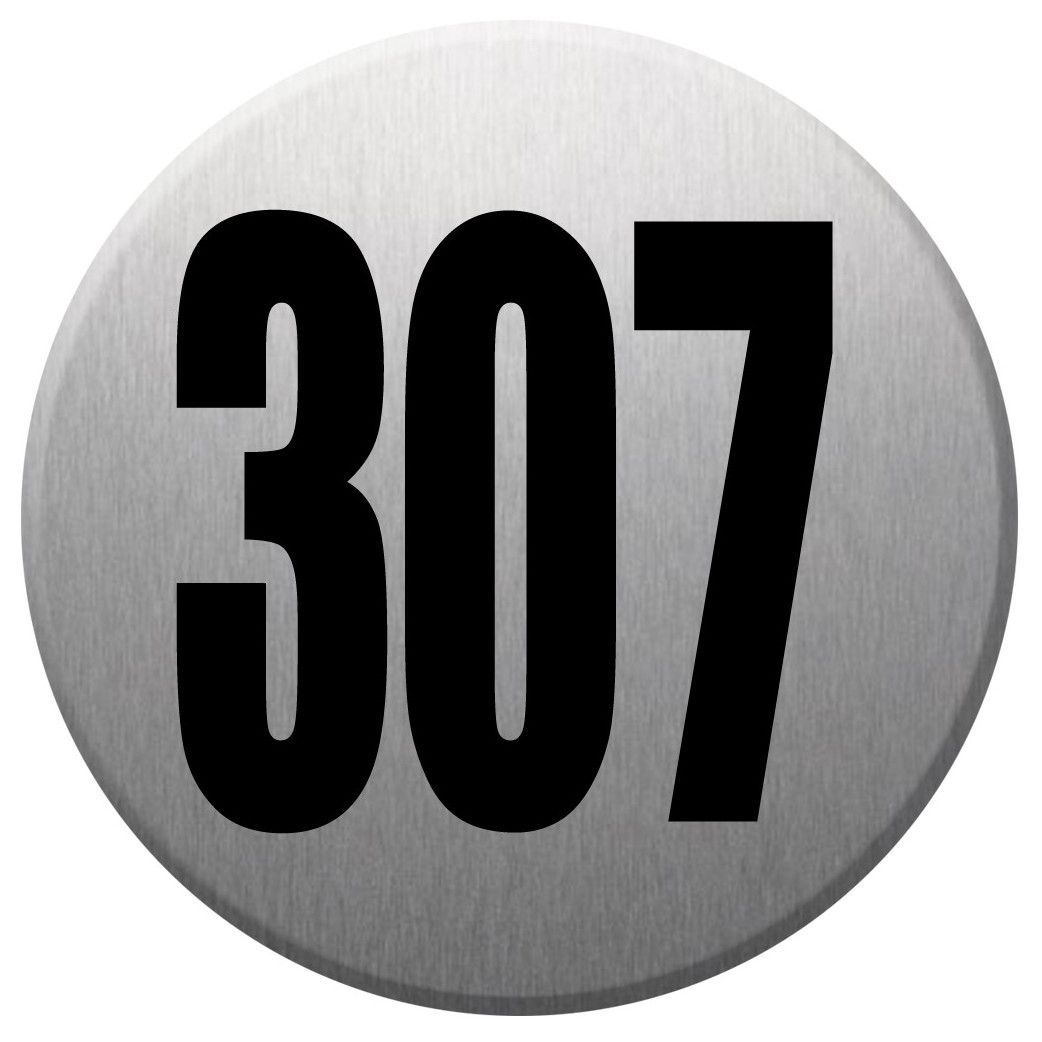 numéroderue307 - gris brossé 10x10cm - Sticker/autocollant