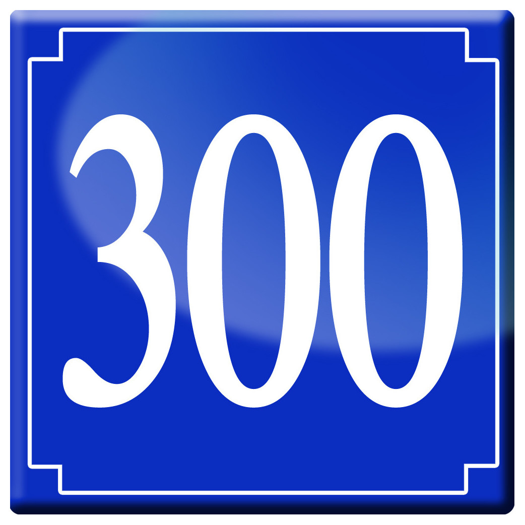 numéroderue300 - classique 10x10cm - Sticker/autocollant