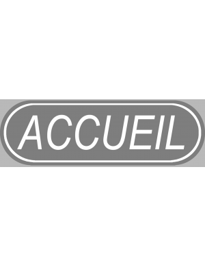 Accueil gris (29x9cm) - Sticker/autocollant