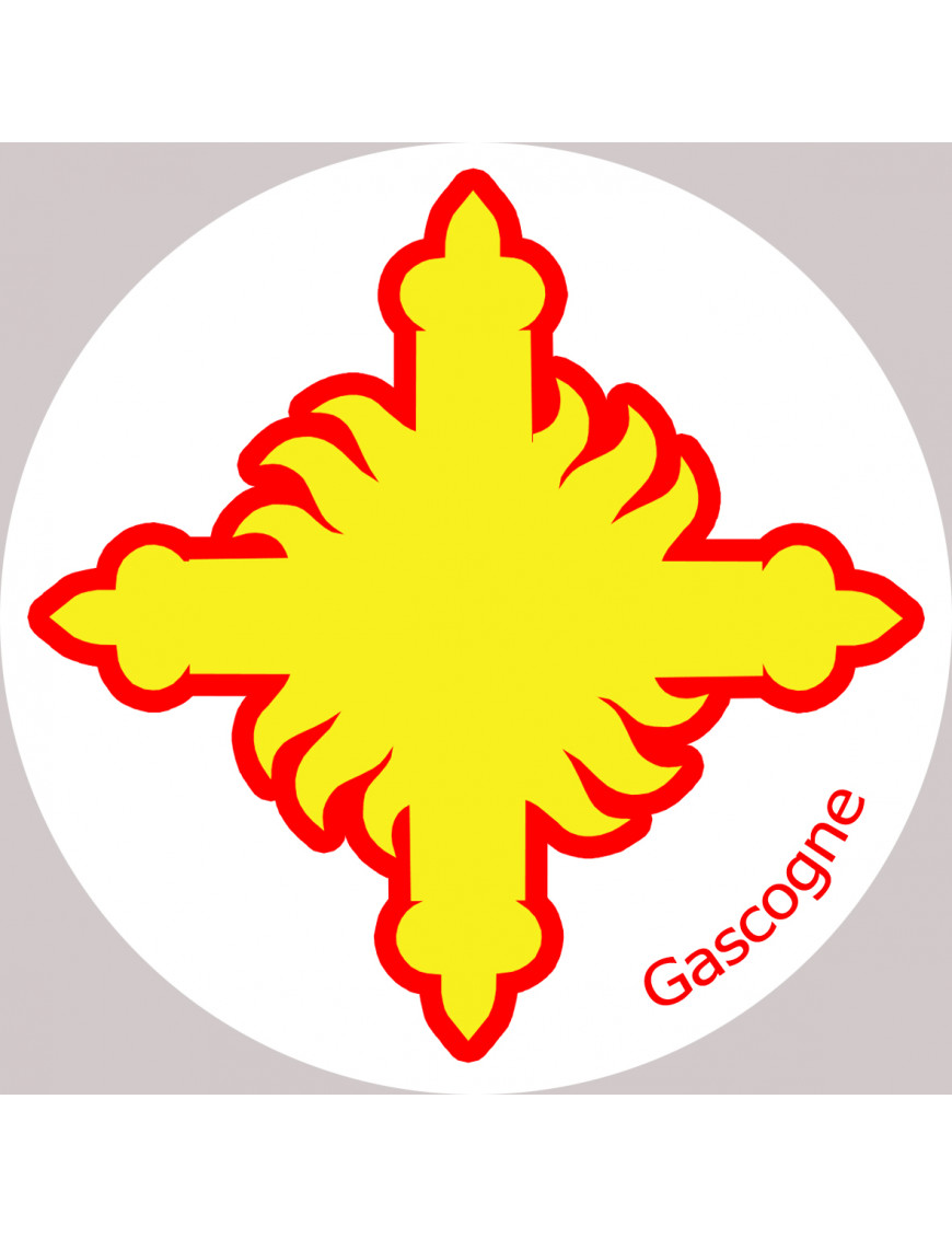 Croix Gascogne - 5cm - Sticker/autocollant