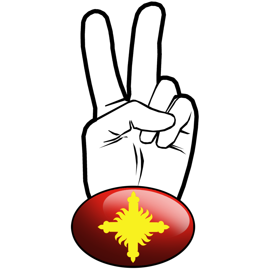 salut de motard Gascon - 15x7,2cm - Sticker/autocollant