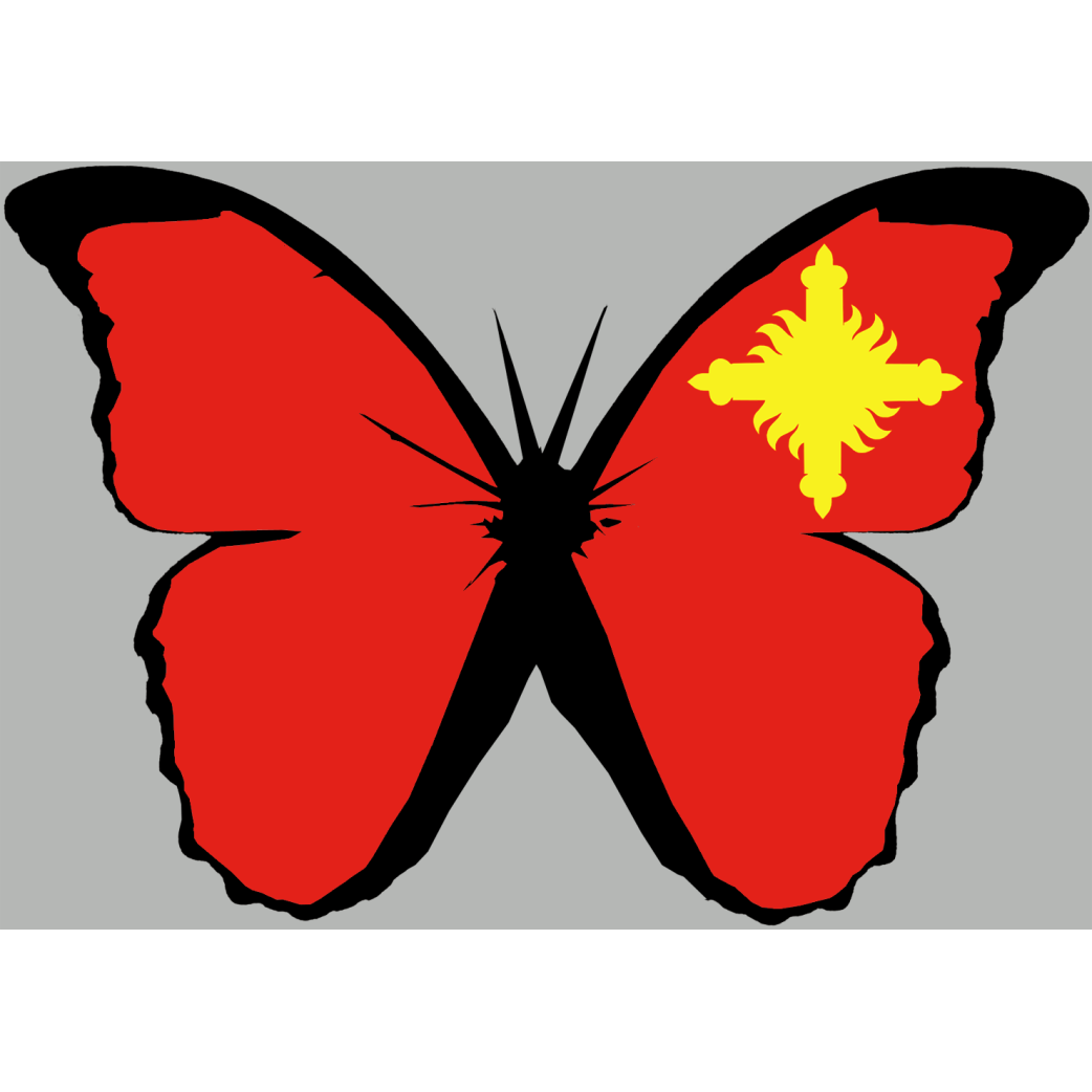 Effet papillon Gascogne (10x7cm) - Sticker/autocollant