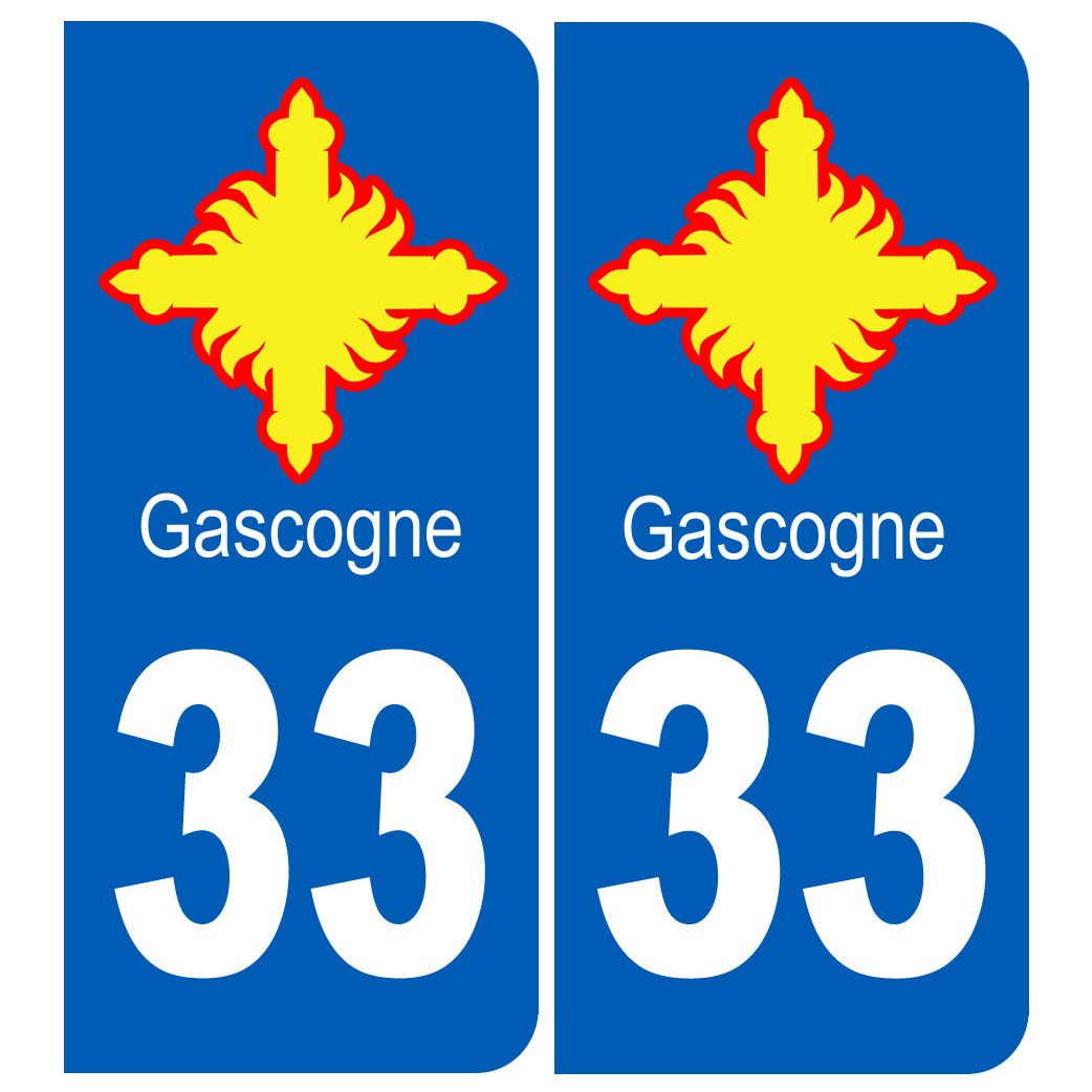 immatriculation Gascogne 33 Gironde - Sticker/autocollant