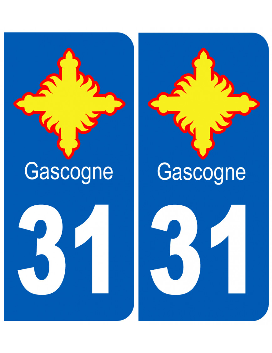 immatriculation Gascogne 31 Haute-Garonne - Sticker/autocollant