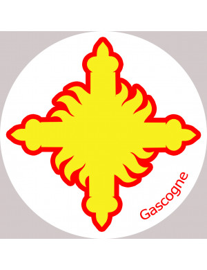 Croix Gascogne - 20cm - Sticker/autocollant