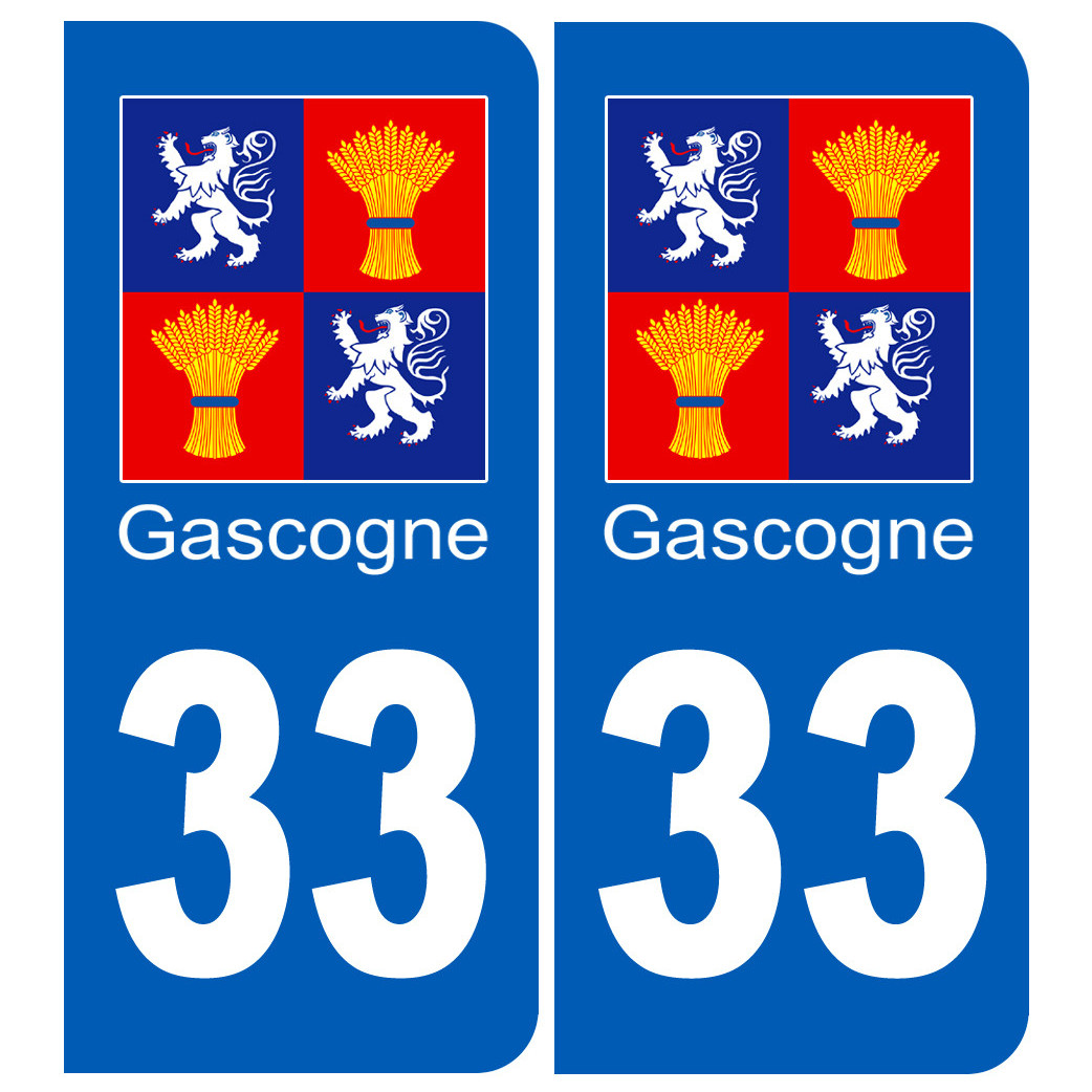immatriculation Gascogne33 Gironde - Sticker/autocollant