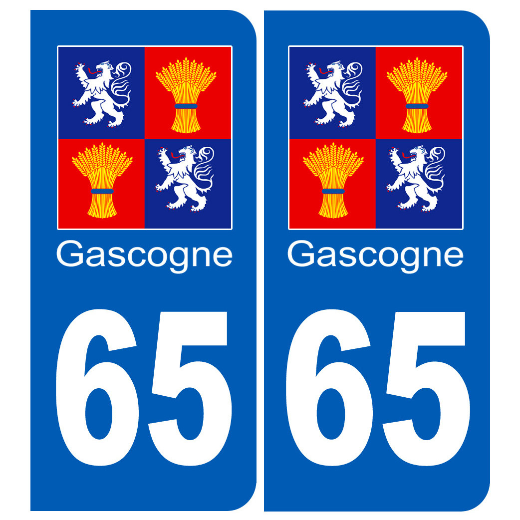 immatriculation Gascogne65 Hautes-Pyrénées - Sticker/autocollant