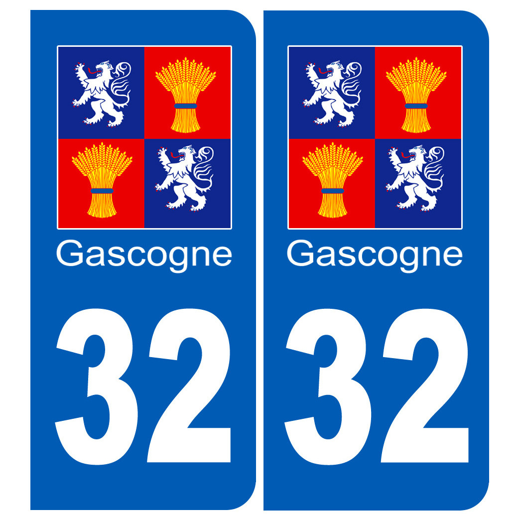 immatriculation Gascogne32 Gers - Sticker/autocollant