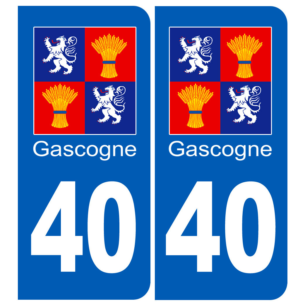 immatriculation Gascogne40 les Landes - Sticker/autocollant
